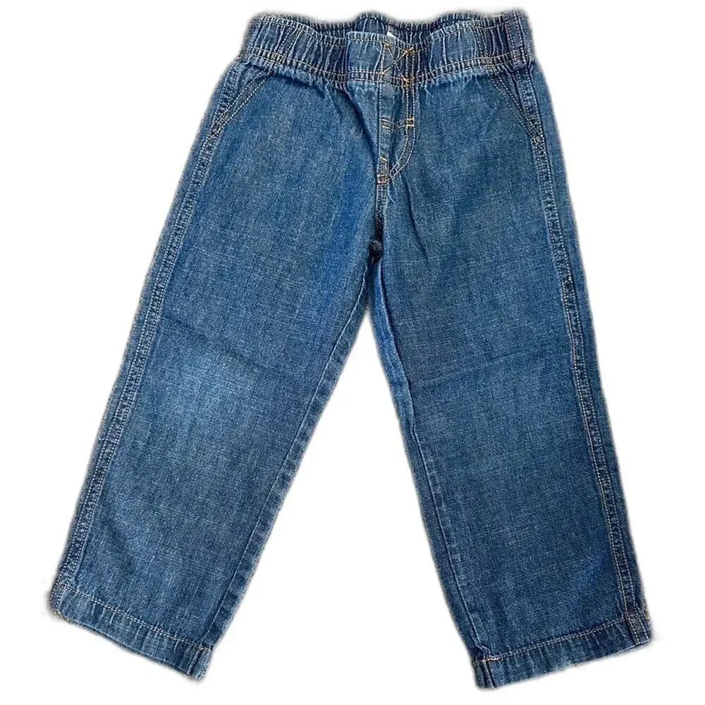 Carter’s Pull-On Jeans Size 3T Relaxed Fit Blue Denim (860)
